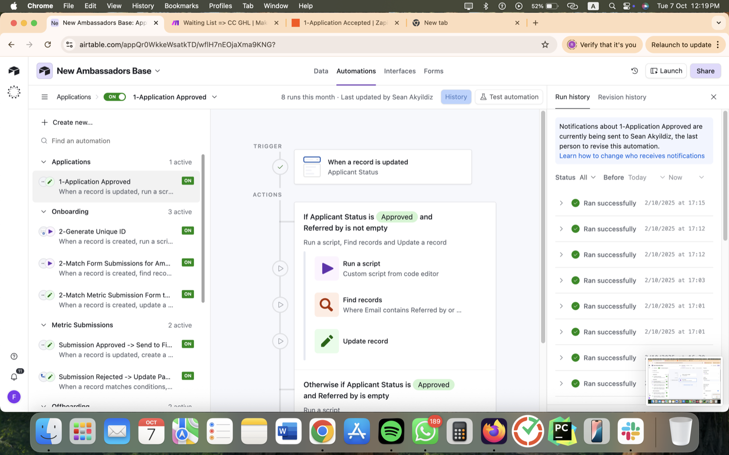 Creator Ambassador Program Ops - Airtable, Make.com & Zapier screenshot 30